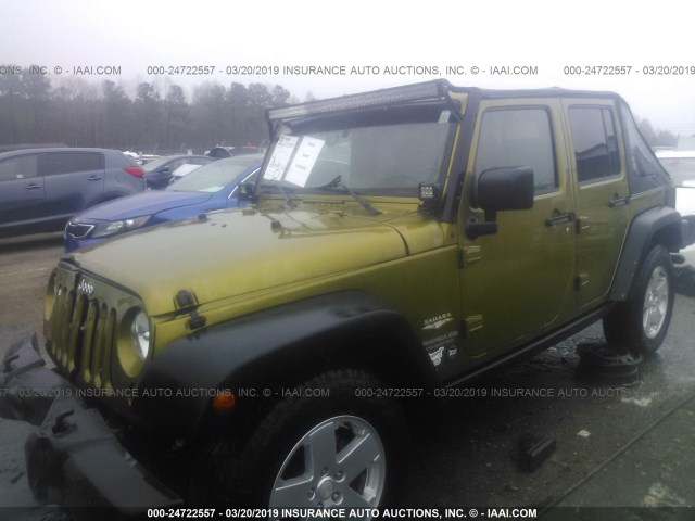 1J4GB59147L142243 - 2007 JEEP WRANGLER SAHARA GREEN photo 2