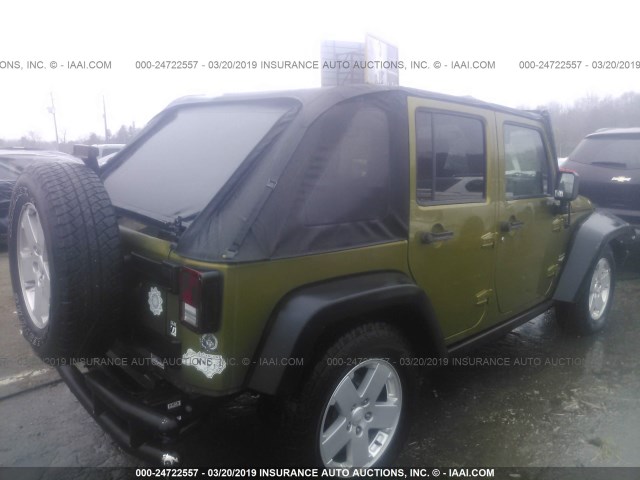 1J4GB59147L142243 - 2007 JEEP WRANGLER SAHARA GREEN photo 4