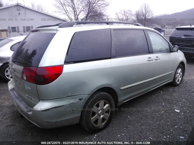 5TDZA23CX6S556117 - 2006 TOYOTA SIENNA CE/LE GREEN photo 4