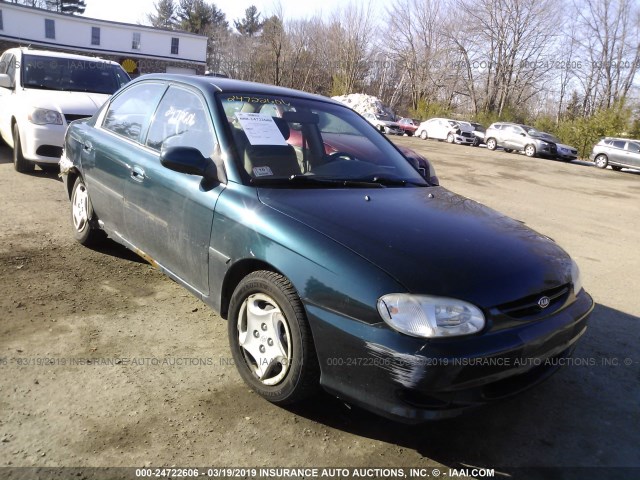 KNAFB121415084387 - 2001 KIA SEPHIA LS GREEN photo 1