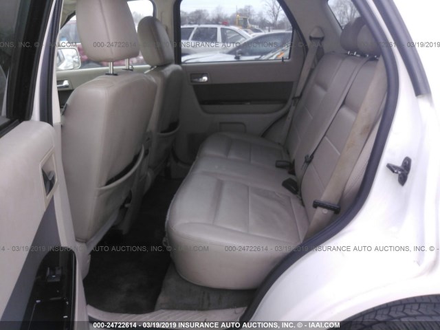 1FMCU49339KA17622 - 2009 FORD ESCAPE HYBRID WHITE photo 8