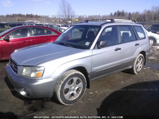 JF1SG65654H768039 - 2004 SUBARU FORESTER 2.5XS SILVER photo 2