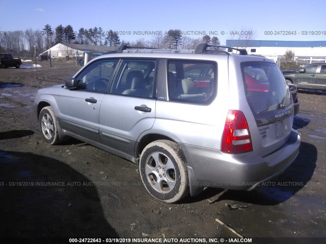 JF1SG65654H768039 - 2004 SUBARU FORESTER 2.5XS SILVER photo 3