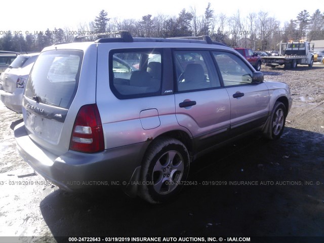 JF1SG65654H768039 - 2004 SUBARU FORESTER 2.5XS SILVER photo 4