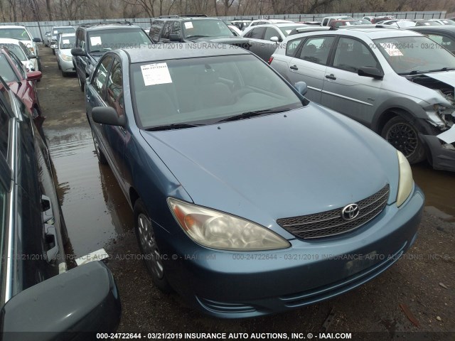 4T1BE32K62U610471 - 2002 TOYOTA CAMRY LE/XLE/SE BLUE photo 1