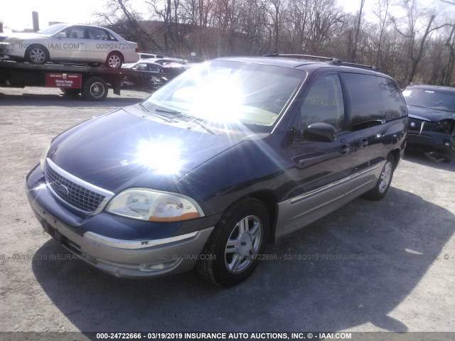 2FMZA53462BA44243 - 2002 FORD WINDSTAR SEL BLUE photo 2