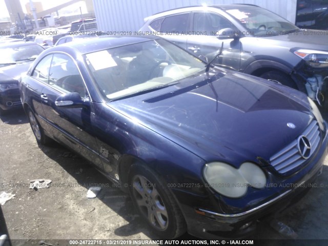 WDBTJ65J74F089422 - 2004 MERCEDES-BENZ CLK 320C BLUE photo 1