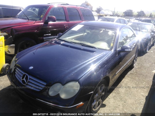 WDBTJ65J74F089422 - 2004 MERCEDES-BENZ CLK 320C BLUE photo 2