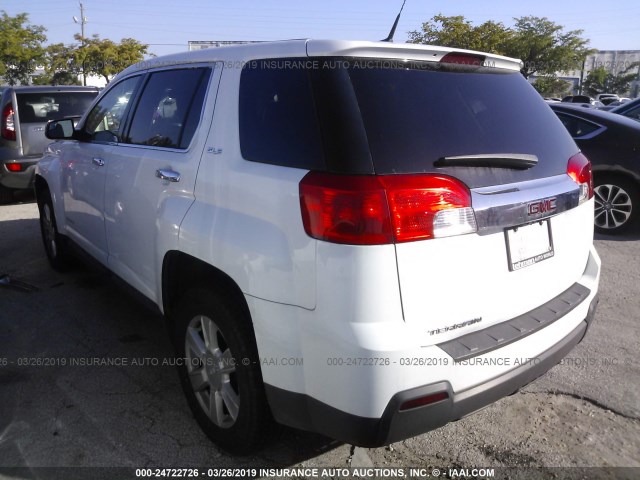 2GKALMEK3C6365902 - 2012 GMC TERRAIN SLE WHITE photo 3