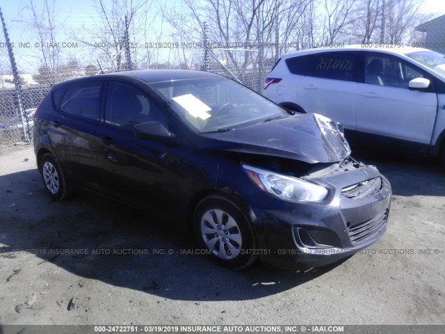 KMHCT5AE0GU252664 - 2016 HYUNDAI ACCENT SE BLACK photo 1