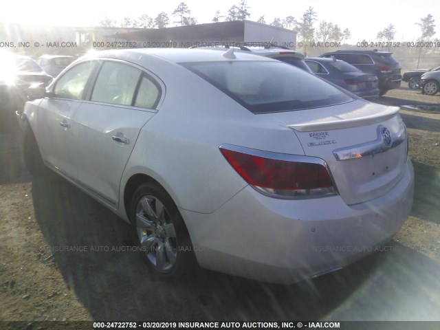 1G4GE5ED5BF386192 - 2011 BUICK LACROSSE CXS WHITE photo 3