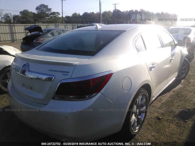 1G4GE5ED5BF386192 - 2011 BUICK LACROSSE CXS WHITE photo 4