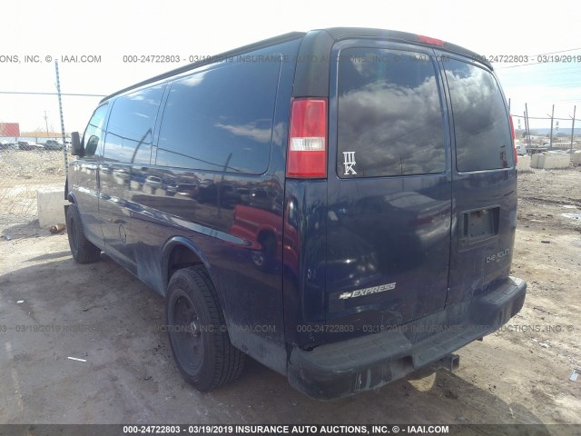 1GCEG15X631183206 - 2003 CHEVROLET EXPRESS G1500  BLUE photo 3