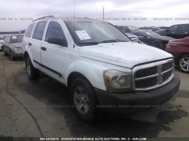 1D8HD38N46F145557 - 2006 DODGE DURANGO SXT WHITE photo 1