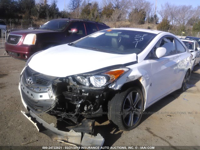 KMHDH6AE3DU008126 - 2013 HYUNDAI ELANTRA COUPE GS/SE WHITE photo 2