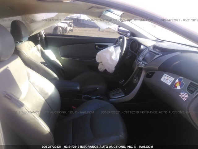 KMHDH6AE3DU008126 - 2013 HYUNDAI ELANTRA COUPE GS/SE WHITE photo 5