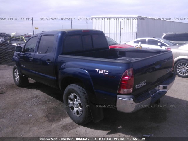 5TEJU62NX8Z484551 - 2008 TOYOTA TACOMA DOUBLE CAB PRERUNNER Dark Blue photo 3