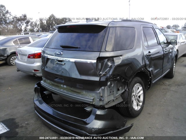 1FM5K7D85HGD56113 - 2017 FORD EXPLORER XLT GRAY photo 4