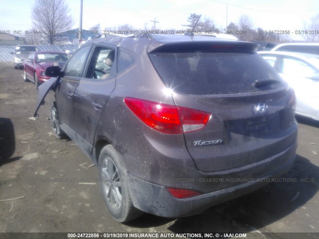 KM8JUCAG3EU898191 - 2014 HYUNDAI Tucson GLS/LIMITED/SE BROWN photo 3