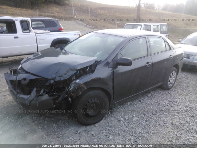 1NXBU4EE9AZ173594 - 2010 TOYOTA COROLLA S/LE/XLE GRAY photo 2