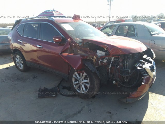 5N1AT2MLXFC899254 - 2015 NISSAN ROGUE S/SL/SV RED photo 1