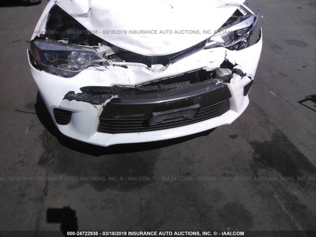 5YFBURHE7FP323283 - 2015 TOYOTA COROLLA L/LE/LE PLS/PRM/S/S PLS WHITE photo 6