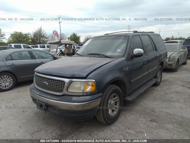 1FMRU15LX1LB04754 - 2001 FORD EXPEDITION XLT BLUE photo 2