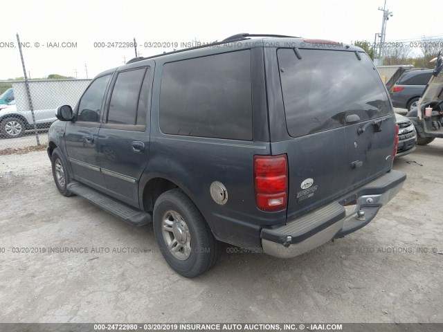 1FMRU15LX1LB04754 - 2001 FORD EXPEDITION XLT BLUE photo 3