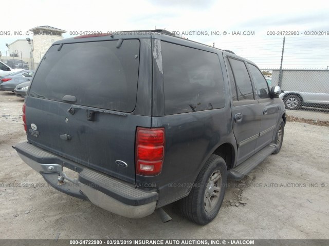 1FMRU15LX1LB04754 - 2001 FORD EXPEDITION XLT BLUE photo 4