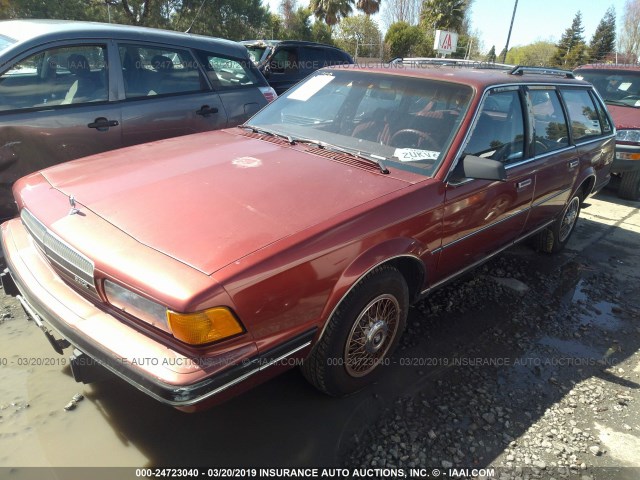 1G4AL84N6L6467534 - 1990 BUICK CENTURY LIMITED RED photo 2