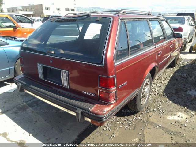 1G4AL84N6L6467534 - 1990 BUICK CENTURY LIMITED RED photo 4