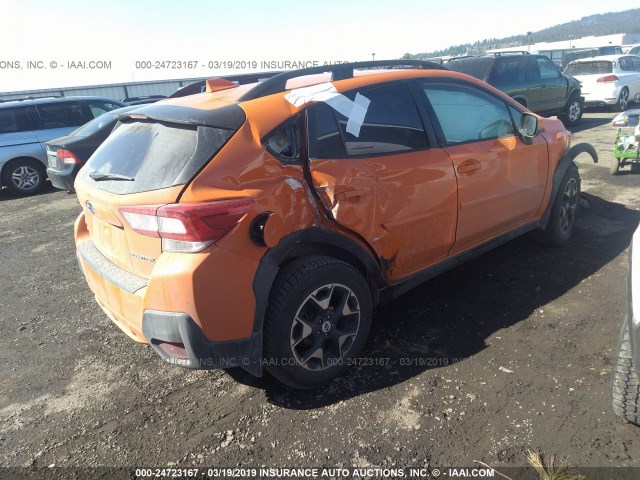 JF2GTADC4J8217216 - 2018 SUBARU CROSSTREK PREMIUM ORANGE photo 4