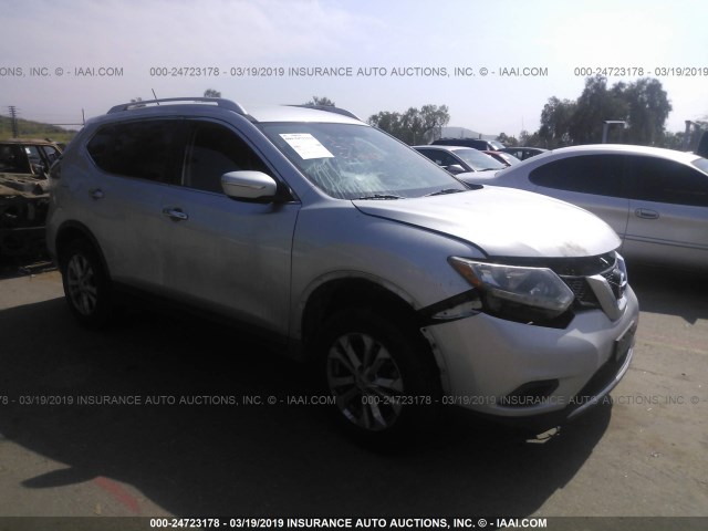 KNMAT2MT9FP582594 - 2015 NISSAN ROGUE S/SL/SV SILVER photo 1