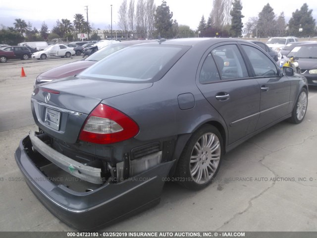 WDBUF56X88B248562 - 2008 MERCEDES-BENZ E 350 GRAY photo 4