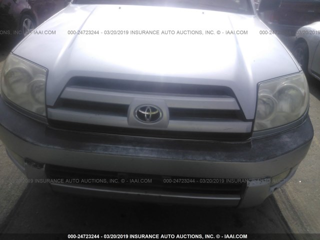 JTEZU14R540021888 - 2004 TOYOTA 4RUNNER SR5/SPORT SILVER photo 6