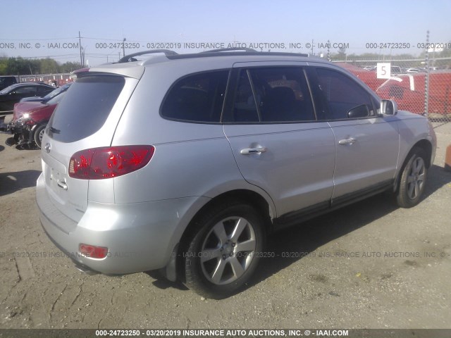 5NMSH13E17H019665 - 2007 HYUNDAI SANTA FE SE/LIMITED SILVER photo 4