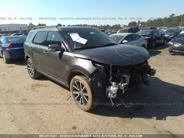 1FM5K7D88FGA08237 - 2015 FORD EXPLORER XLT GRAY photo 1