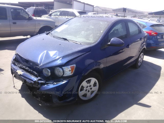 1G1JA5SG3D4237131 - 2013 CHEVROLET SONIC LS BLUE photo 2