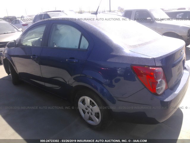 1G1JA5SG3D4237131 - 2013 CHEVROLET SONIC LS BLUE photo 3