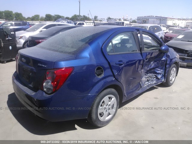 1G1JA5SG3D4237131 - 2013 CHEVROLET SONIC LS BLUE photo 4