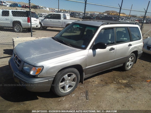 JF1SF6559YG729217 - 2000 SUBARU FORESTER S SILVER photo 2