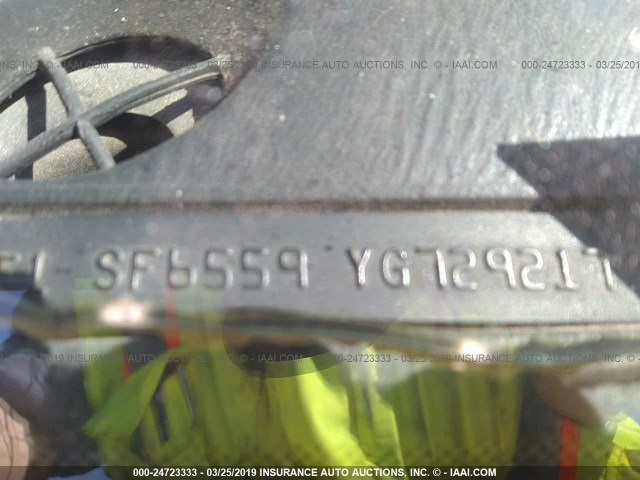 JF1SF6559YG729217 - 2000 SUBARU FORESTER S SILVER photo 9