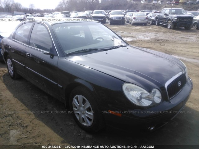 KMHWF25S22A599524 - 2002 HYUNDAI SONATA GL BLACK photo 1