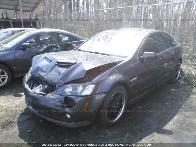 6G2ER57798L147494 - 2008 PONTIAC G8 BLACK photo 2