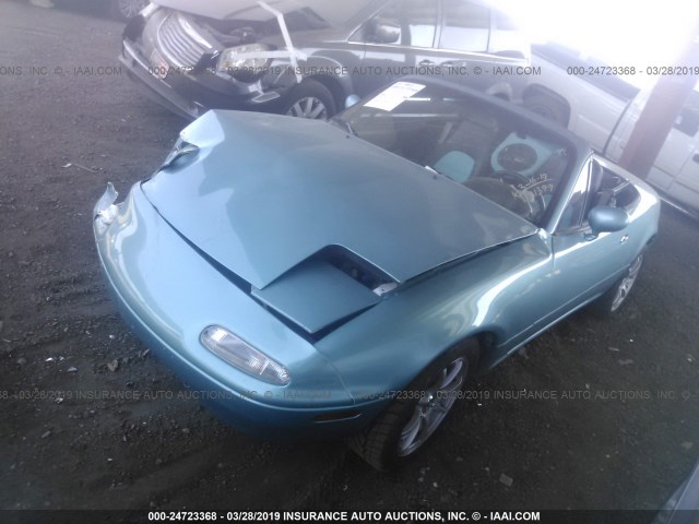 JM1NA3513L0121339 - 1990 MAZDA MX-5 MIATA GREEN photo 2