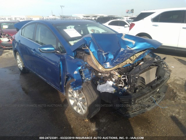 KNAFX4A89F5349071 - 2015 KIA FORTE EX BLUE photo 1