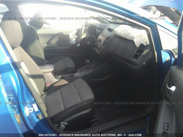 KNAFX4A89F5349071 - 2015 KIA FORTE EX BLUE photo 5