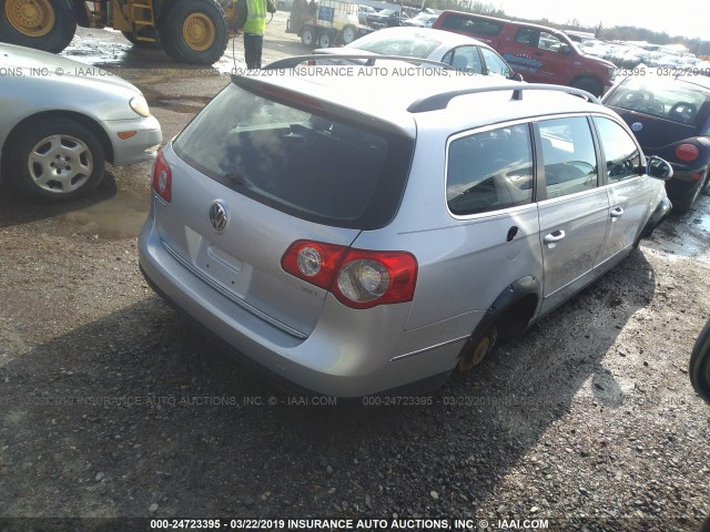 WVWLK73C97E006365 - 2007 VOLKSWAGEN PASSAT 2.0T WAGON VALUE SILVER photo 4