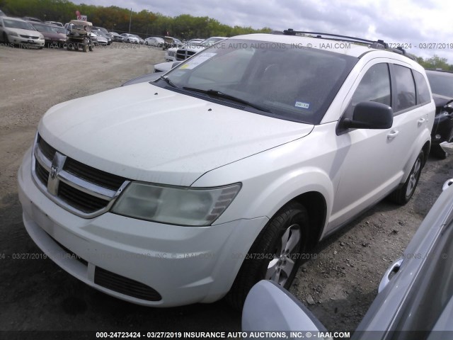 3D4GG57V59T239913 - 2009 DODGE JOURNEY SXT WHITE photo 2