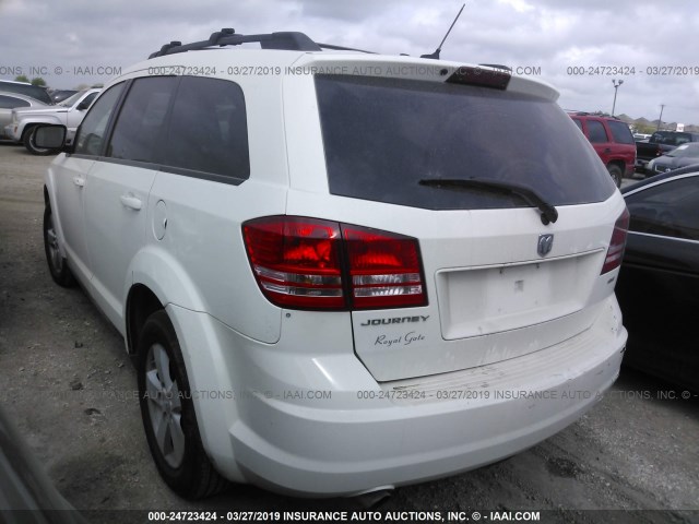 3D4GG57V59T239913 - 2009 DODGE JOURNEY SXT WHITE photo 3